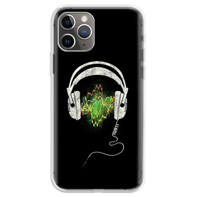 DDJ DJ Music Phone Case For iPhone 17 Air 11 13 Mini 14 15 Plus 16 12 Pro Max 16E SE 7 8 Pattern Soft TPU Back Cover  17 Air 11