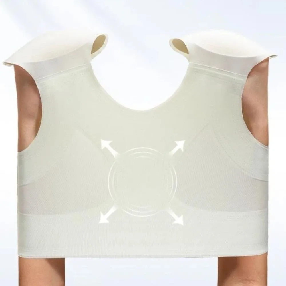 

Flat Breast Binder Bustier Right-angle Shoulder Underwear Sleeveless Tank Top Shoulder Pad Bra Invisible Pad Chest Binding