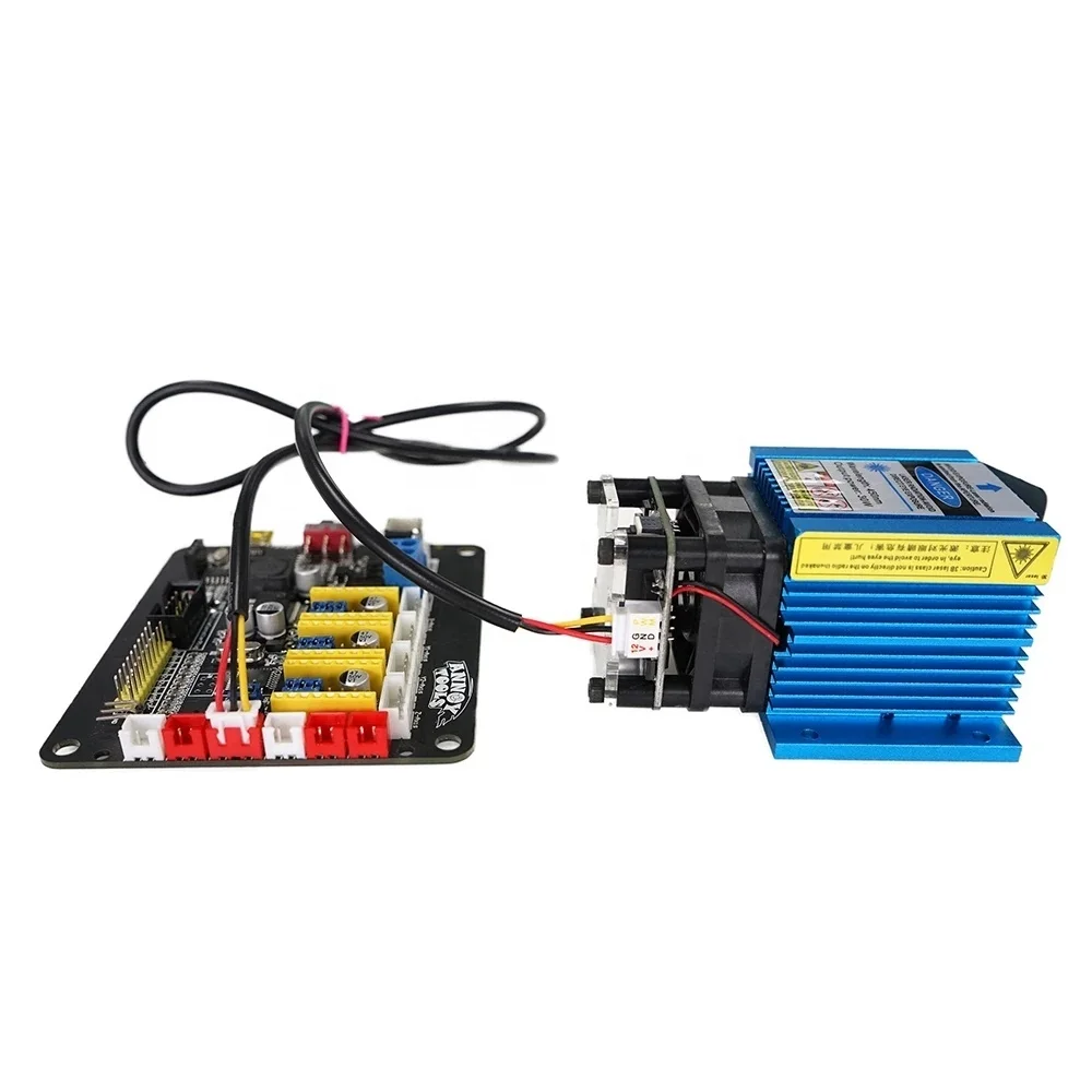 30W 51 มม.450nm แสงเลเซอร์สีฟ้าโฟกัสคงที่ DIY แกะสลักเครื่องแกะสลักแกะสลักอุปกรณ์เสริม DIY เครื่องมือเลเซอร์โมดูลหัว