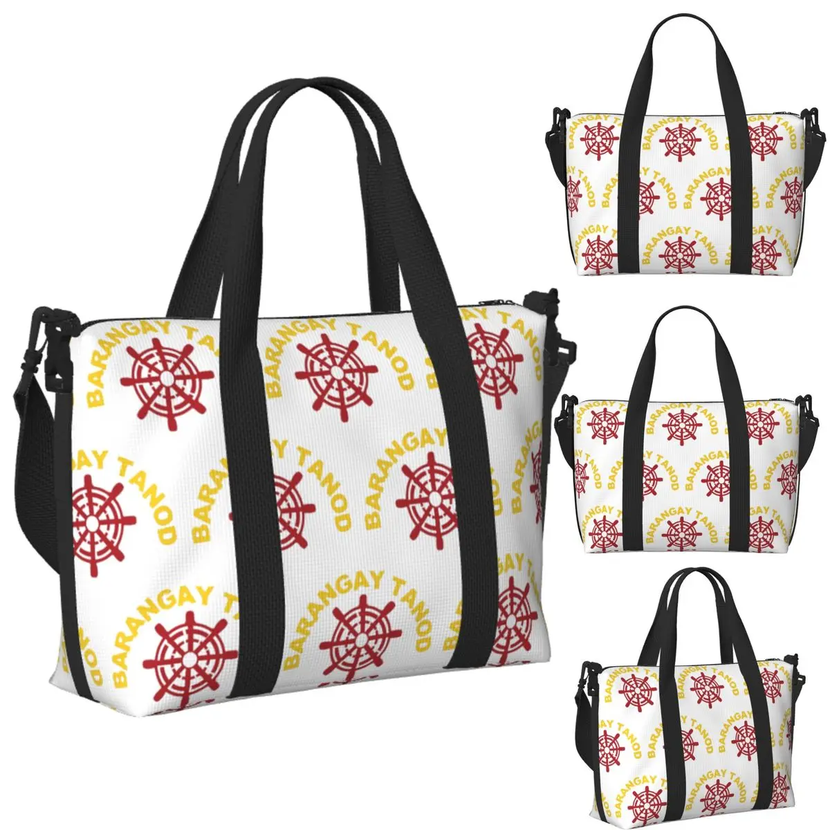 

Custom Barangay Tanod NINONG Beach Travel Bag Large Capacity Tote Bags for Gym Sport Women Shopping Duffle Shoulder Bag