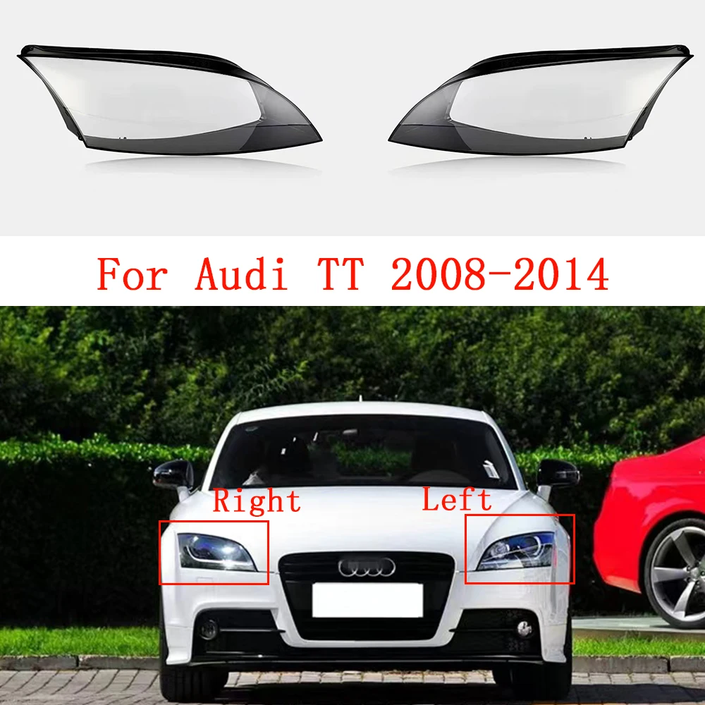 

For Audi TT 2008-2014 Car Front Headlight Cover Headlamp Transparent Glass Lampshade Lamp Shell Lens Cover Replaces