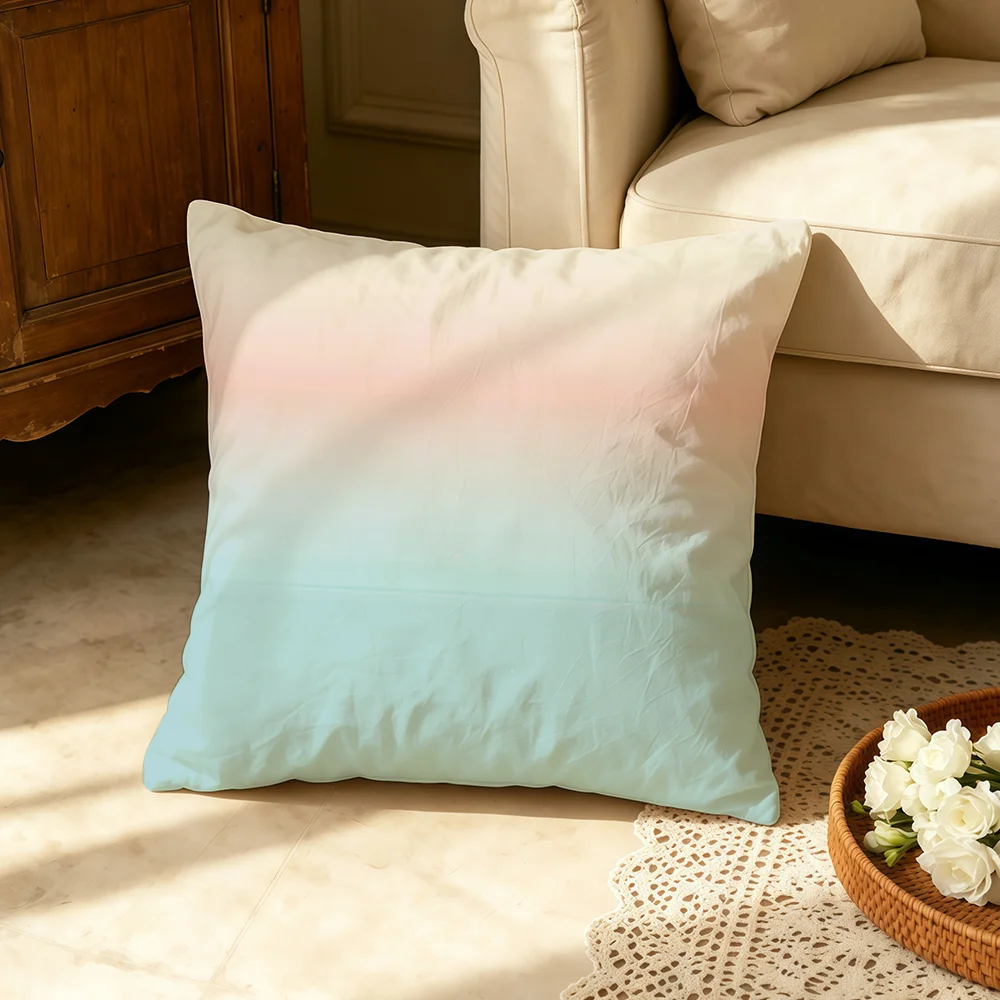 Summer Sunse Cushion Cover Bedroom Sofa Decorative Home Car Portable Cushion Cover With Zipper Soft Pillowcase - view 2