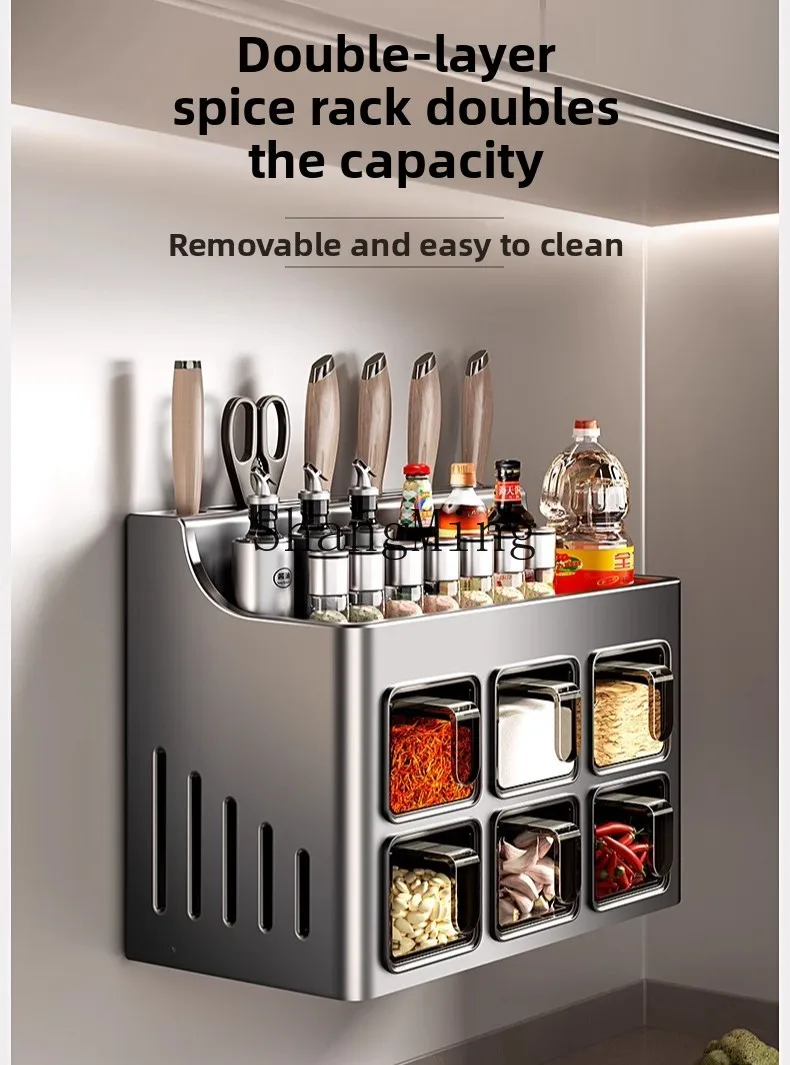 ZYY kitchen seasoning tank storage household seasoning soy sauce vinegar multi-functional integrated shelf