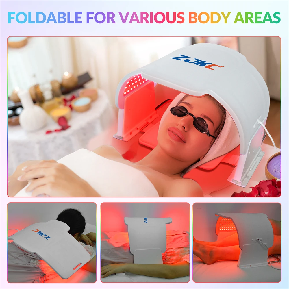 ZJKC Fotonlichttherapiemasker Fototherapie Beste LED-masker voor gezichts- en nekbalans Water en olie Anti-aging rimpelverwijdering