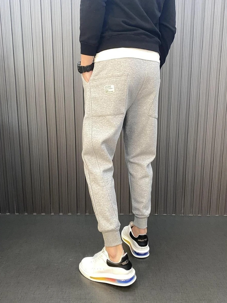 

Men's Sweatpants Fleece-lined and Extra Thick Cotton Trousers With Pockets High Quality Clearance Sale New in Male Sports Pants