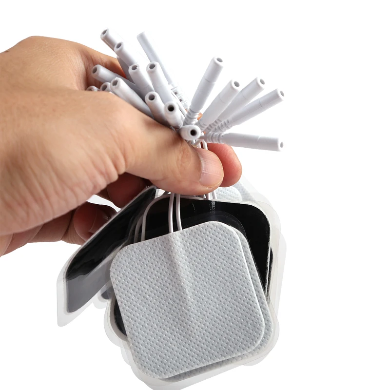 

50/100 шт. самоклеящиеся электродные подушечки из нетканого материала для акупунктурного стимулятора мышц TENS, сменные подушечки для массажера тела