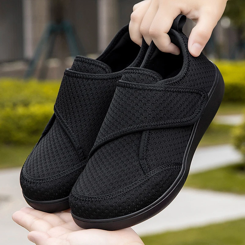 

Open Shoes for Elderly Adjustable Diabetic Shoes Swollen Foot Fat Wide Hallux Valgus Bunion Orthopedics Thumb Eversion Men Women