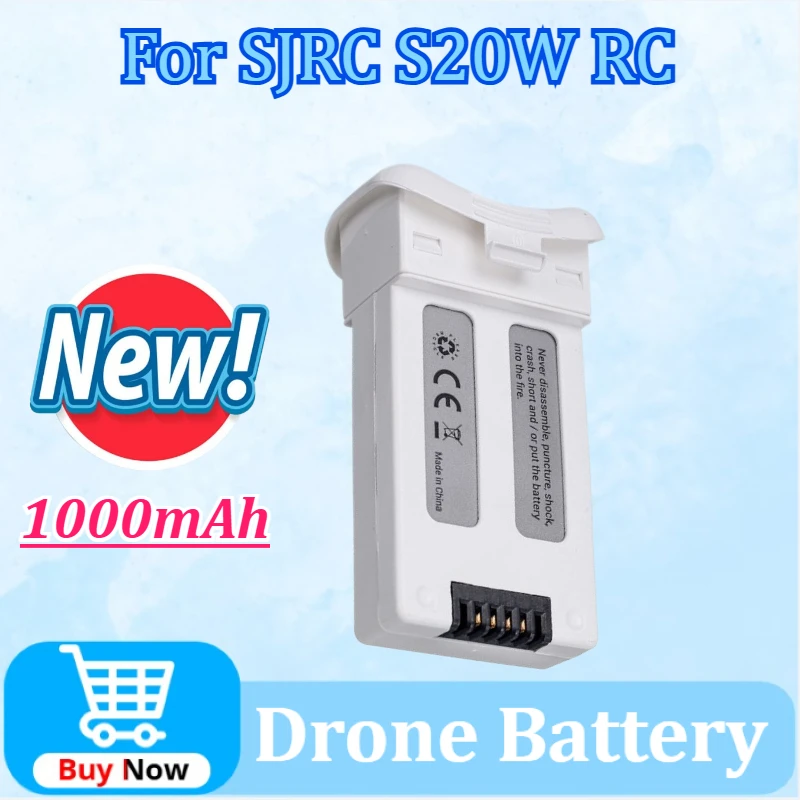 

Upgraded 3.7V 1000mAh Drone Battery for SJRC S20W T25 Four-axis Drone Spare Parts Remote Control Aircraft Rechargeable Battery