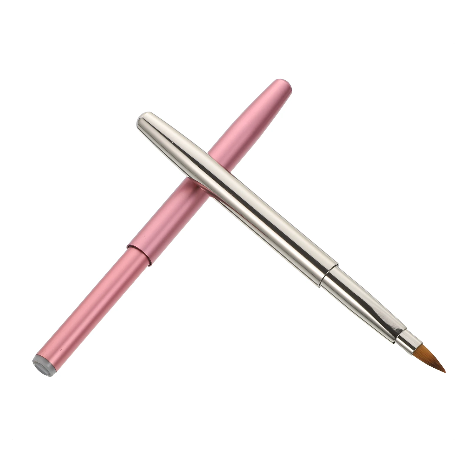 

2pcs Flat Lip Brush Portable Flexible Makeup Tools For Eyebrow Lipstick Application Brush Set Women Gift Professional