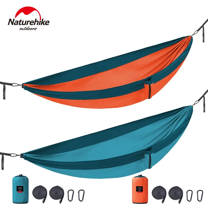 

NatureHike Ultralight Camping Hammock Tent Outdoor Hunting Single Double Person Hanging Bed 340T Polyester Loiding Weight 180KG