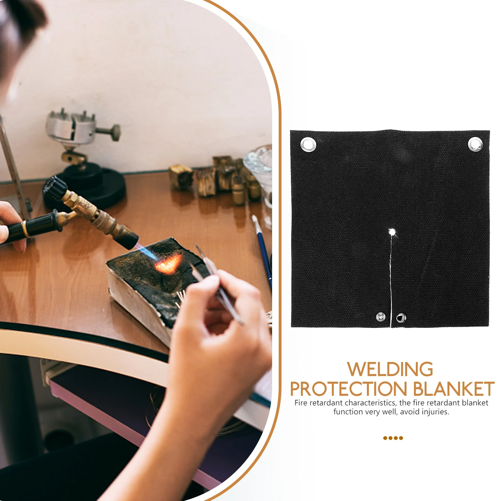 

Fiberglass Fire Resistant Blanket High Temperature Welding Mat Soldering Protection Fireproof Fire Retardant Mat