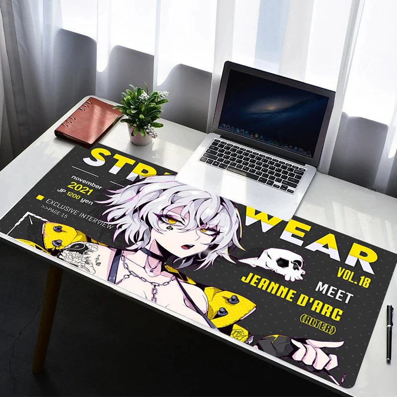 Mouse pad Cute Anime Woman professional eSports game players Speed Lock Edge Rubber Game Desk Mousepad big Keyboard Mat