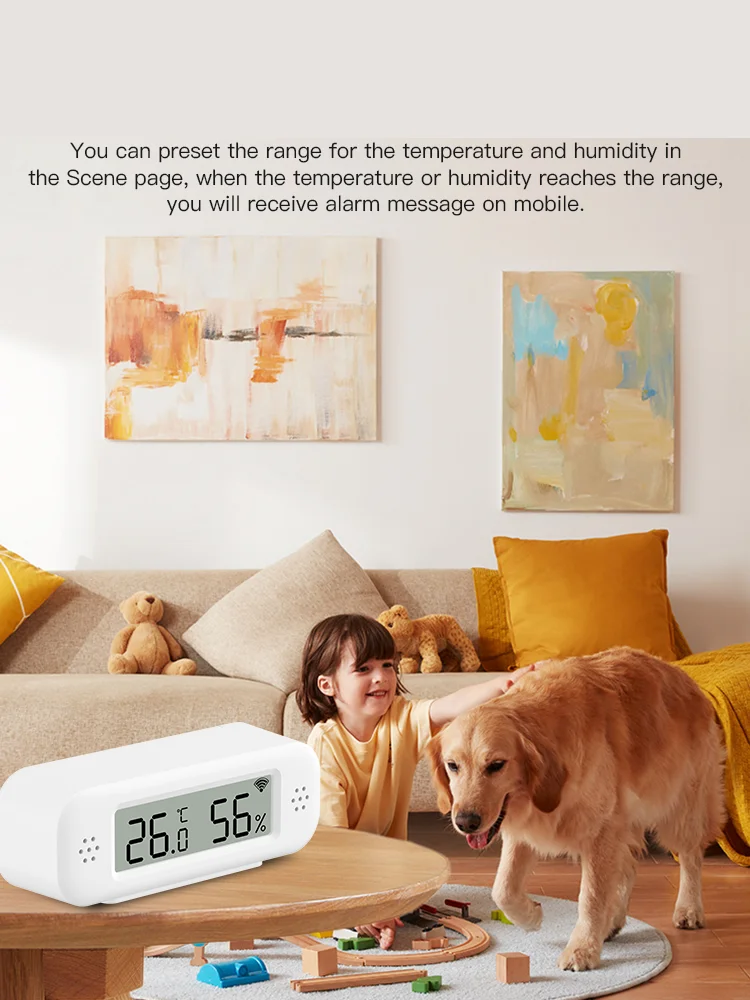 1~4 szt. Tuya Zigbee 3.0 Mini Czujnik Temperatury i Wilgotności do Inteligentnego Domu Termometr Higrometr Sterowanie z Aplikacji Zdalne Obsługa Yandex Alexa — zdjęcie 2