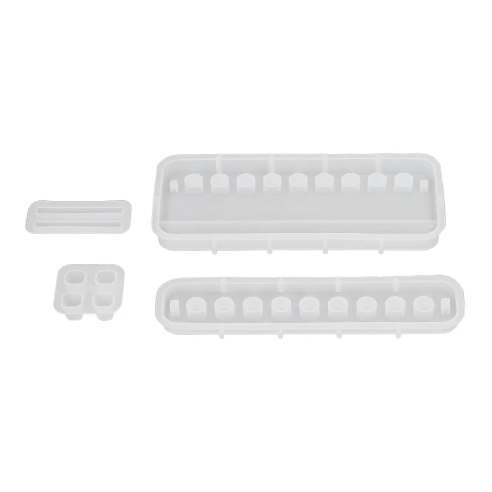 4pcs Silicone Material Pen Holder Mold Easy Demoulding Soft Tear Resistant Pencil Storage Rack Mold Desktop Organizer Mold