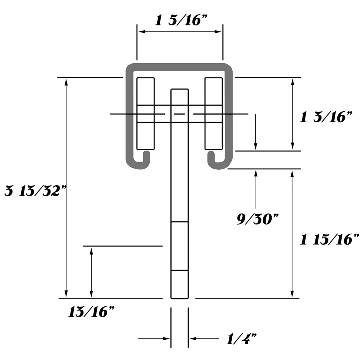 4 Pcs 4 Wheel Trolley Assembly Roller Trolley Stable Welded Channel Roller for 1-5/8Inch Wide Strut Channel