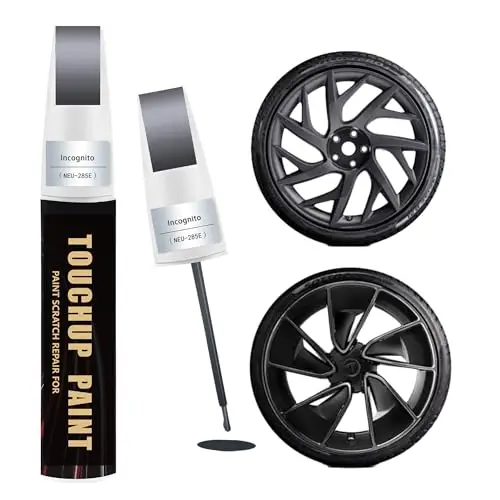 Incognito Gray Car Rim Paint Touch Up Pen Compatible with Tesla,Premium Automotive Rim Paint for Curb Rash & Scratches