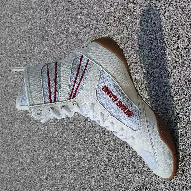 

New Model Boxing Sport Shoes for Couples Lace Up Rubber Sole Gym Training Shoe Men Women Comfortable Unisex Wrestling Sneakers