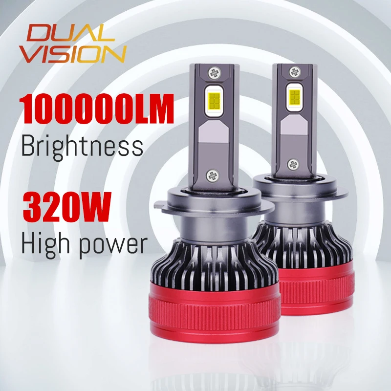 F5 H7 LED 100000LM Car Headlight H7 H11 H1 320W 6000K Canbus H8 H9 HB4 HB3 9005 9006 9012 HIR2 High Low Beam Spotlight Fog Light