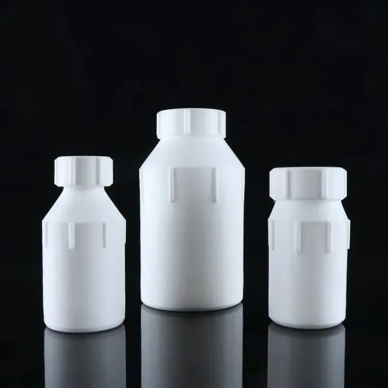 [HAIJU LAB] HAIJU LAB PTFE 시약병 부식 방지 흰색 원통형 실험실 장비 (25ml-2000ml)