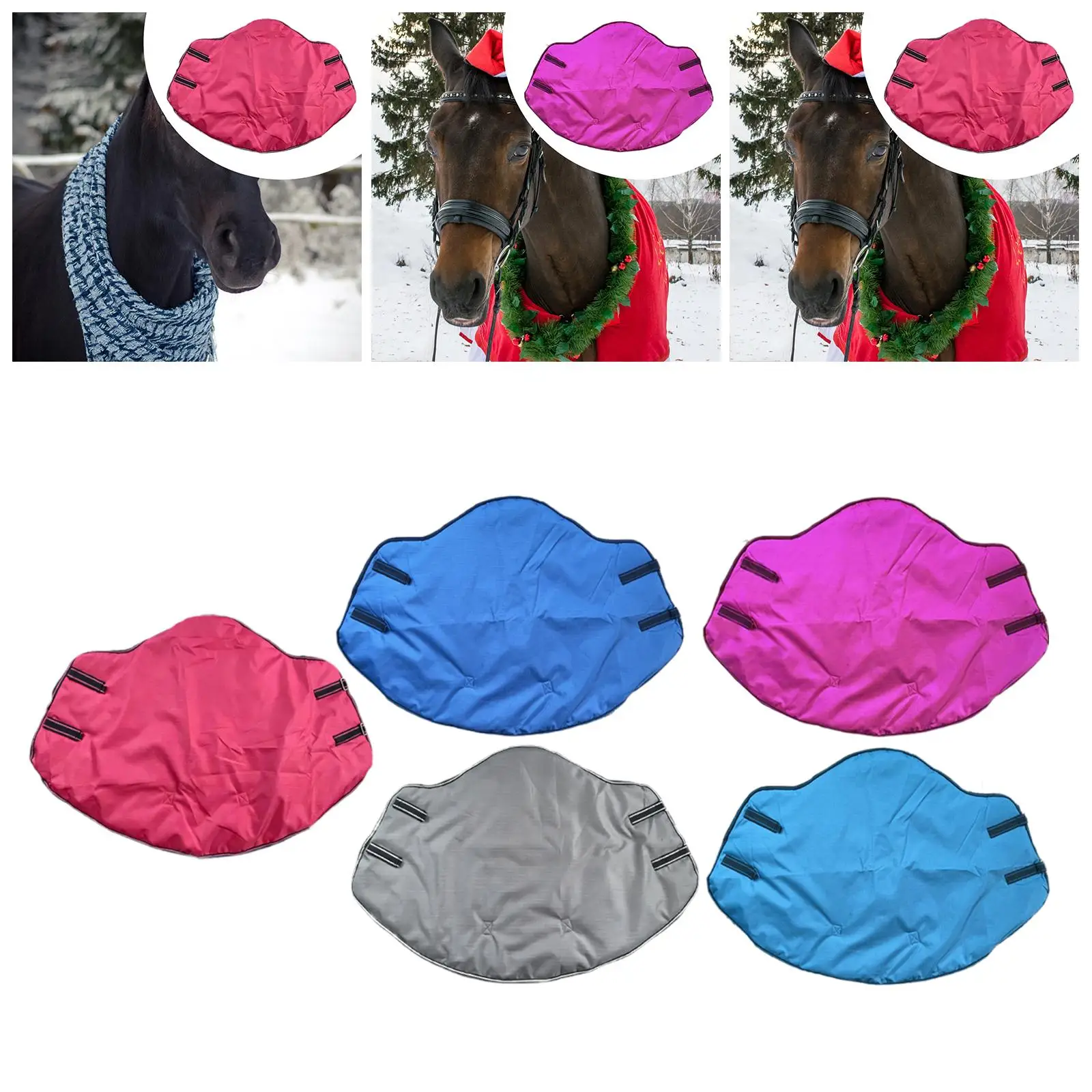 

Утеплитель для шеи лошади, съемный полиэстер, универсальный водонепроницаемый капюшон, комфортный коврик для стабильной защиты от зимы