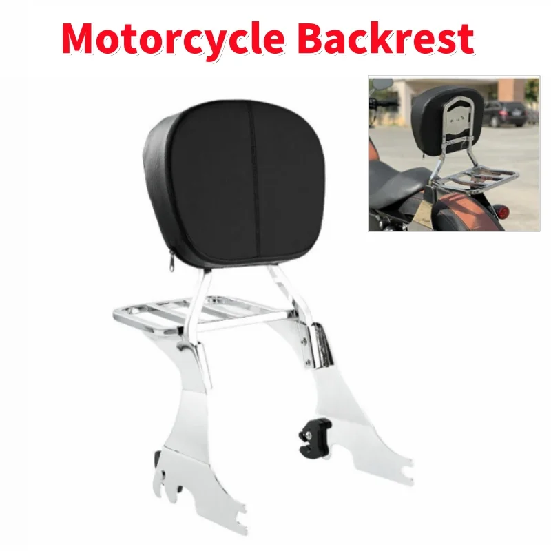 

Motorcycle Backrest Tail Box Rack Rear Tail Rack Luggage Rack for Harley Sportster XL 883 1200 Custom 2004-2022