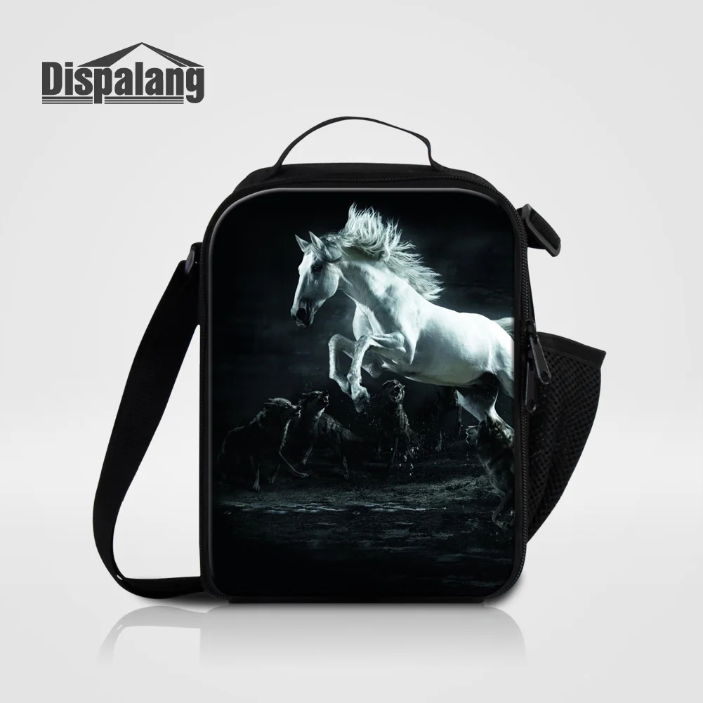 Unicorn Print Insulated Lunch Bag for Girls Kids, Small Thermal Messenger Cooler Bag for Work, Food Lunchbox