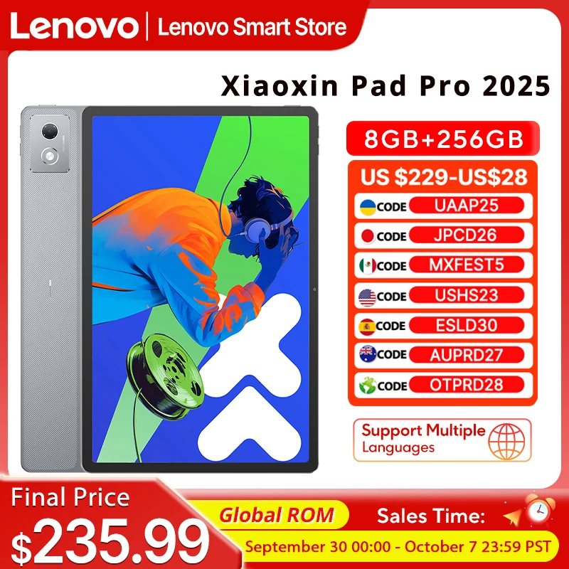 Lenovo Xiaoxin Pad Pro 2025 12.7 inch Tablet Original Global ROM Dimensity 8300 2.9K 144Hz Display 10200mAh Android 14 Pad PC