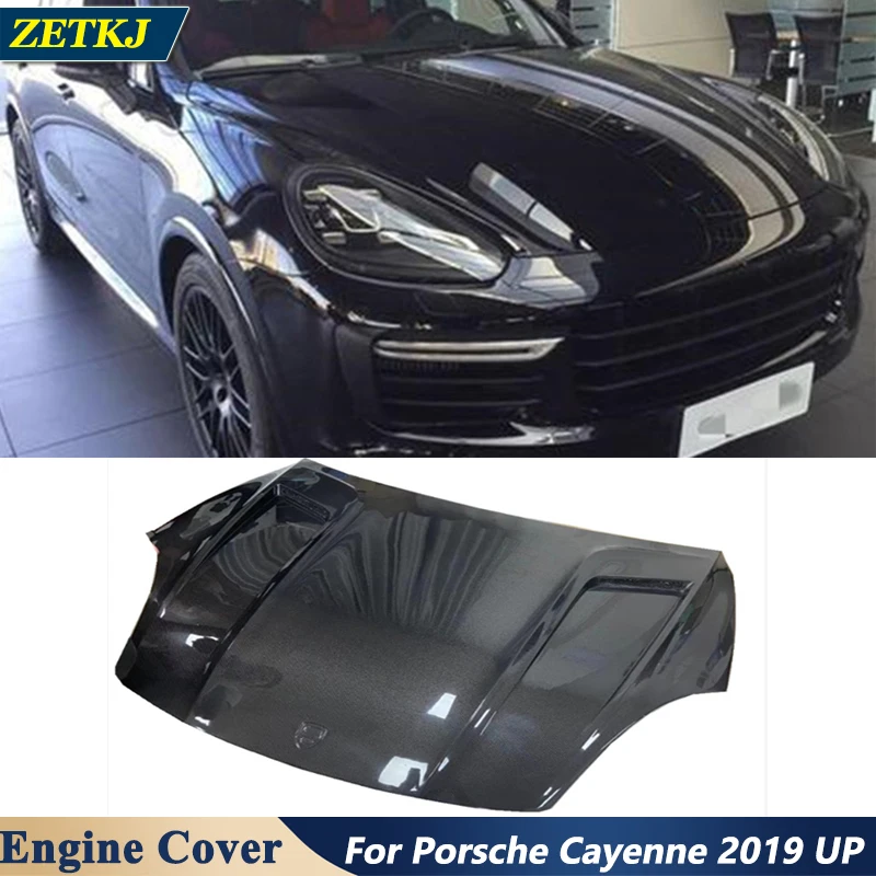 

Real Carbon Fiber Engine Hoods Bonnet Car Exterior Decoration Modification Parts Styling For Porsche Cayenne 2019 UP