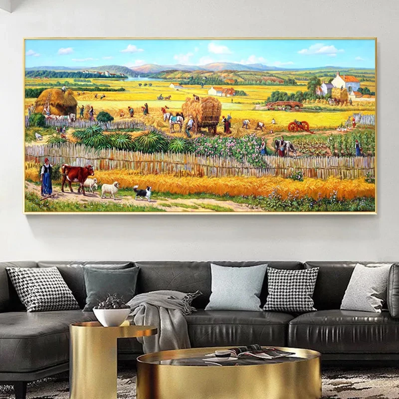 Farmland Bumper Harvest 5D Diamond Painting DIY Full Diamond Embroidery Restaurant Office Home Decor Diamond Cross Stitch Kits