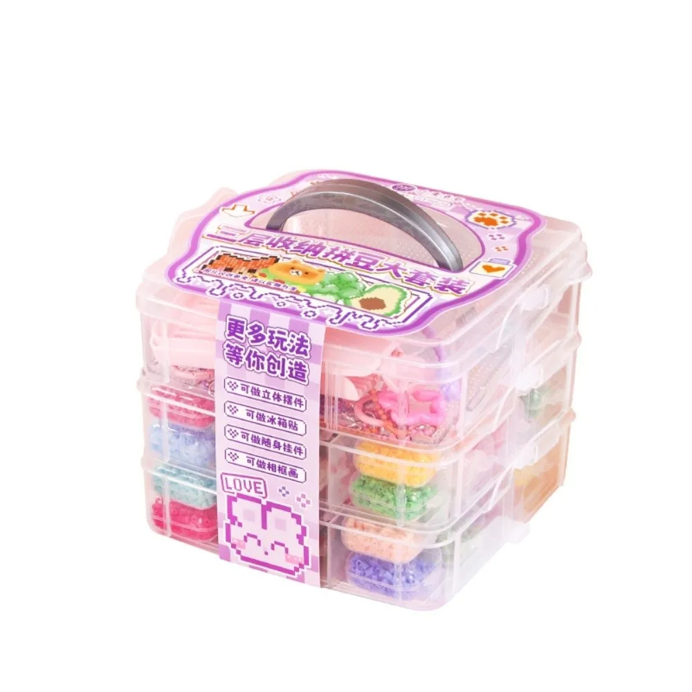 2.6mm Size Perler Hama Beads Premium Small Bean Multiple Colors 3D Puzzle Beads High Quality Three-dimensional DIY Craft Beads