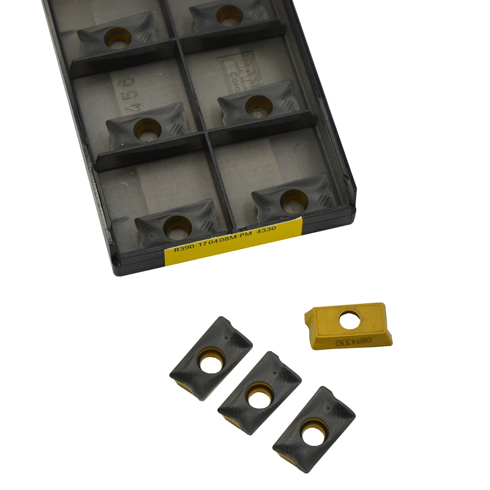 1 Box (10pcs)  R390-170408M-PM4330 High-quality CNC Carbide Inserts