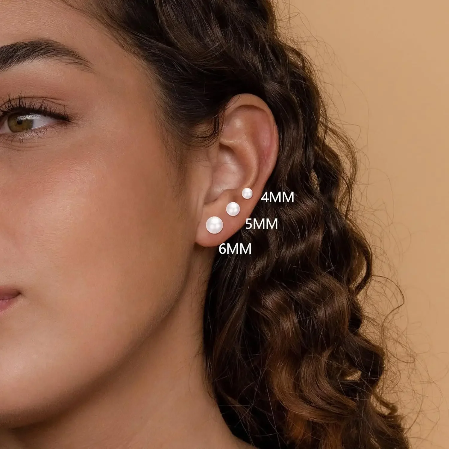 LUXUKISSKIDS Classic Imitation Pearl Stud Earrings For Women/Girls Stainless Steel 4-8MM Silver/Gold Color Earrings For Party