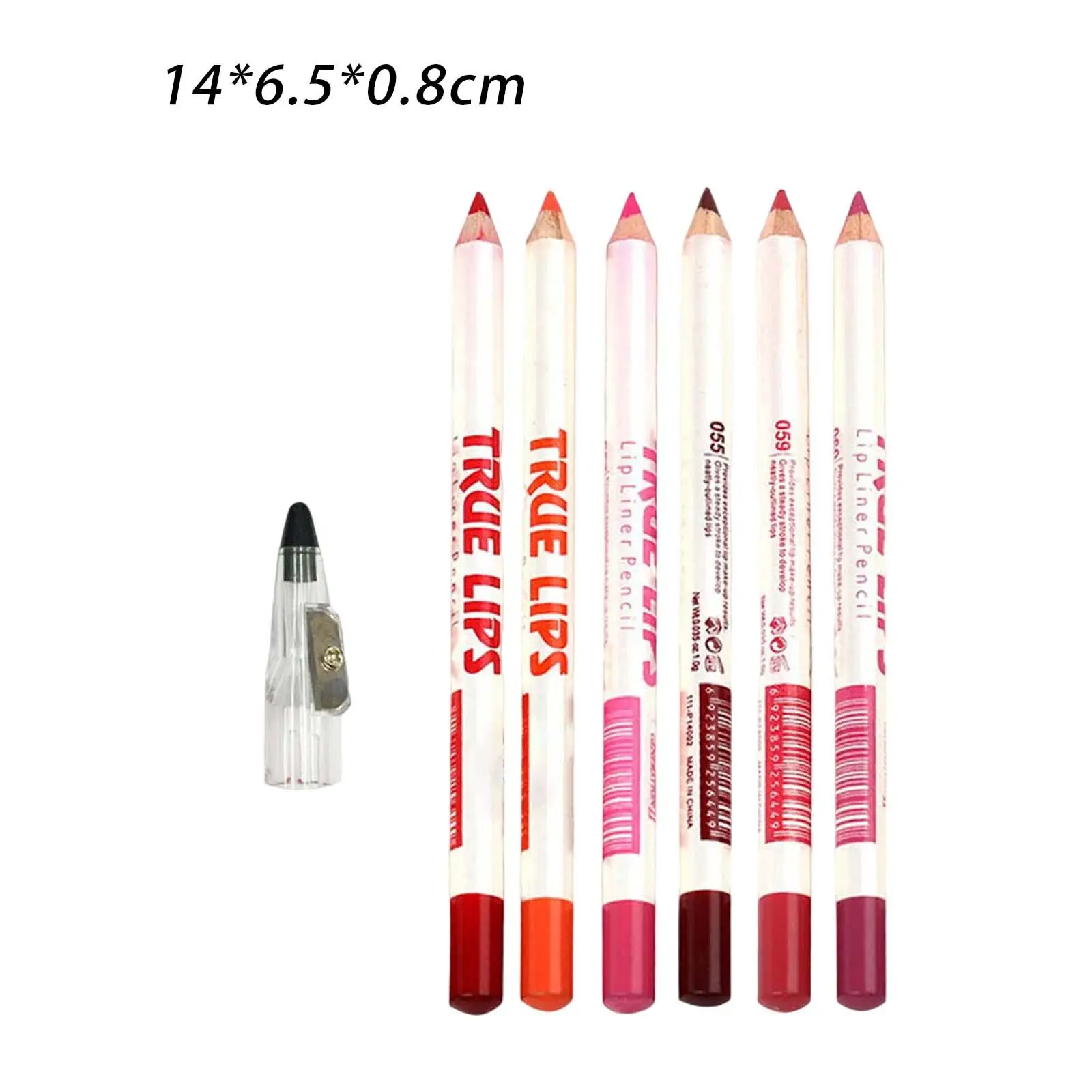 2-4 Pack, 6 Pack, Lip Liner Pen, Gladde Toepassing, Waterbestendig,