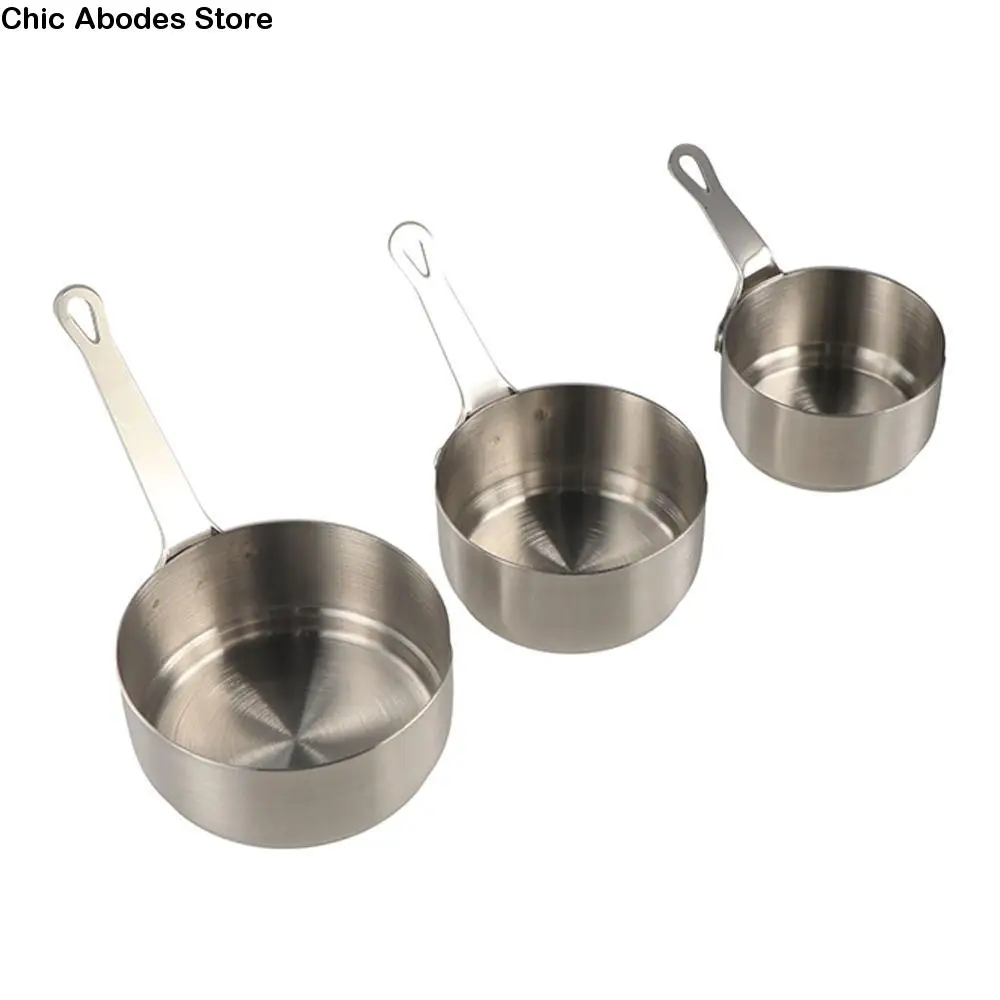 

Measuring Cup Stainless Steel Sauce Cup with Handle 50/80/100ML Seasoning Bowl Non-rust Mini Sauce Pan Steak