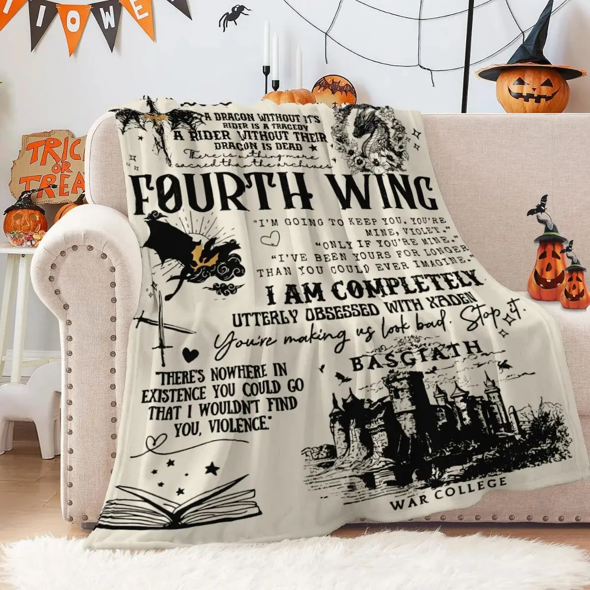 Vintage Style Printed Flannel Blanket, Suitable for Sofa Beds Cars Rooms Offices and Camping Exquisite Hand Woven Gift Blanket