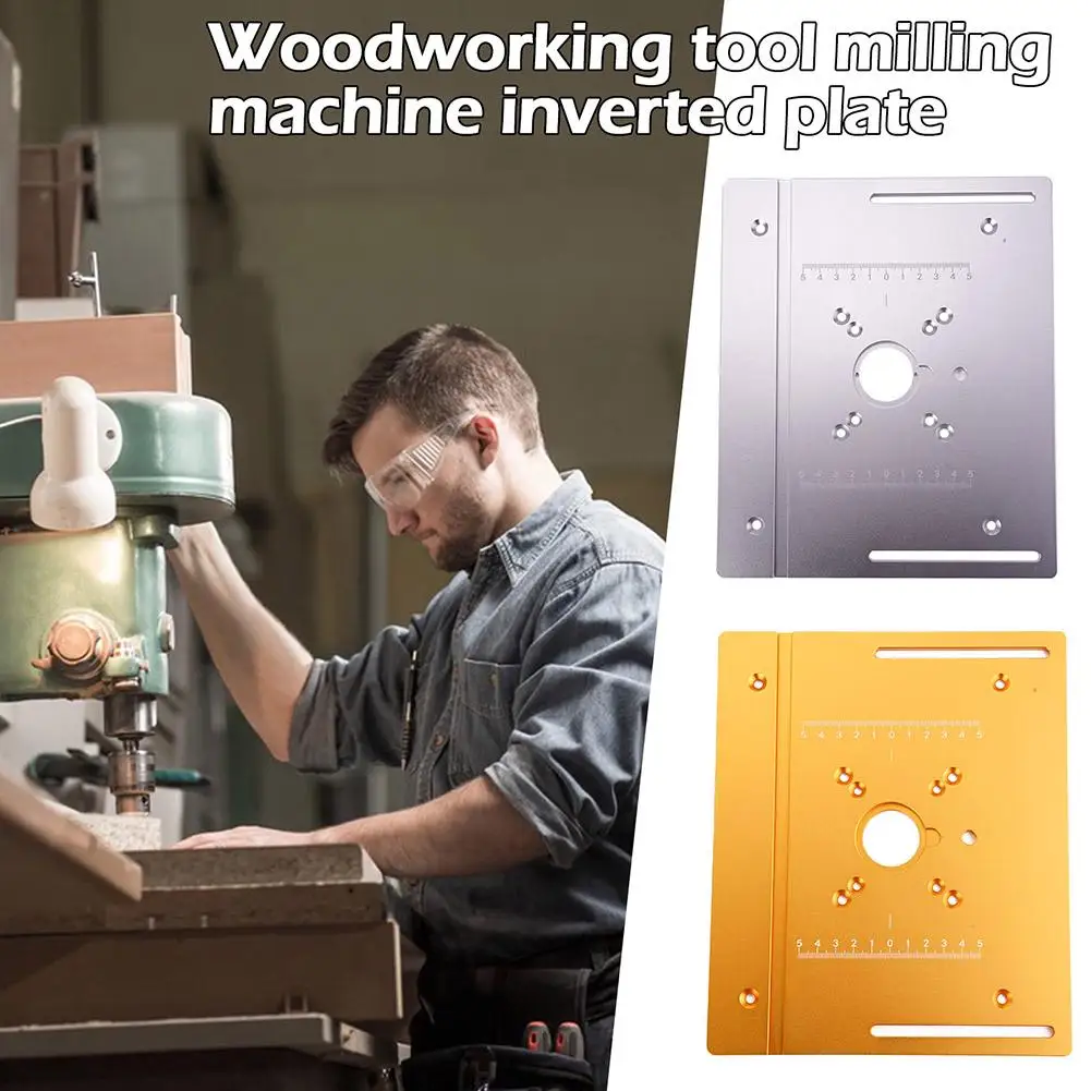 Multifunctional Aluminium Router Table Insert Plate Woodworking Benches Wood Router Trimmer Models Engraving Machine Tools