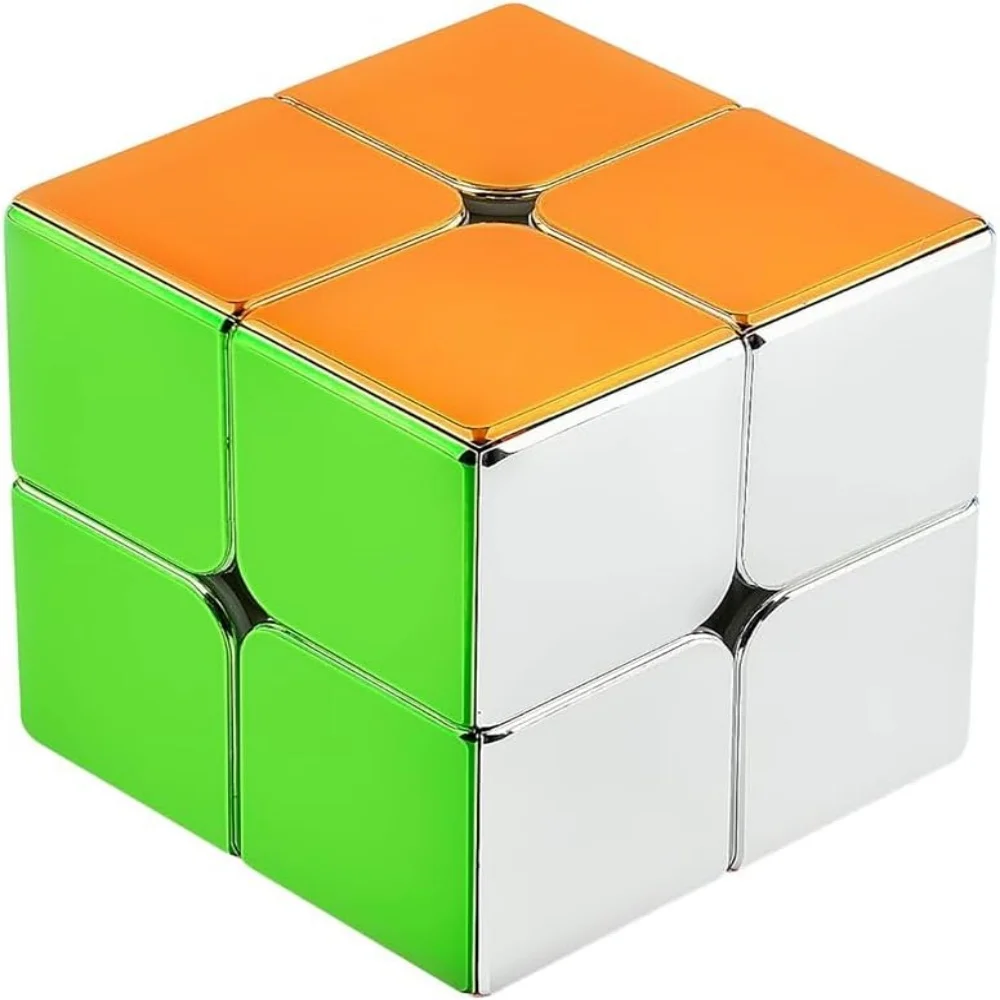 

Shengshou Magnetic Dazzling Colors Metallic 2X2 Speed Cube Shiny Cube Mirror Reflective stickerless Metallic 2x2x2 Puzzle