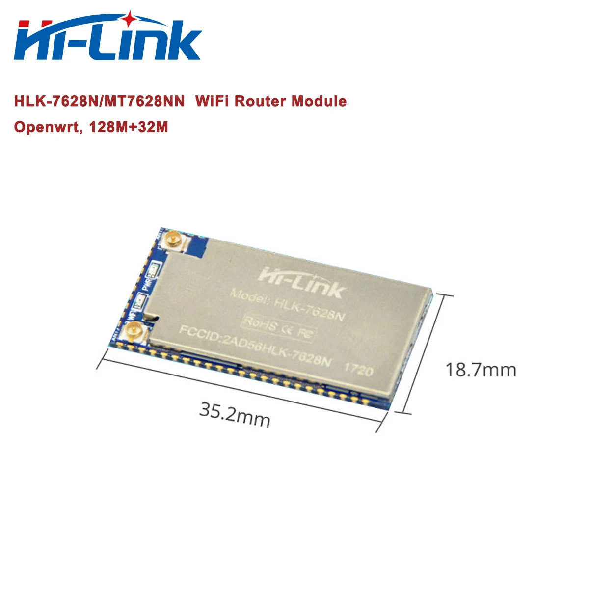 Spedizione gratuita Hi-Link originale HLK-7628N/MT7628NN Modulo router wireless WiFi Openwrt con 128M/32M