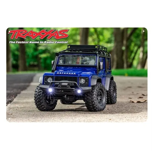 Metal Poster Rc Car Tin Sign Plaque Traxxas Trx4 Defender Rock Crawler
