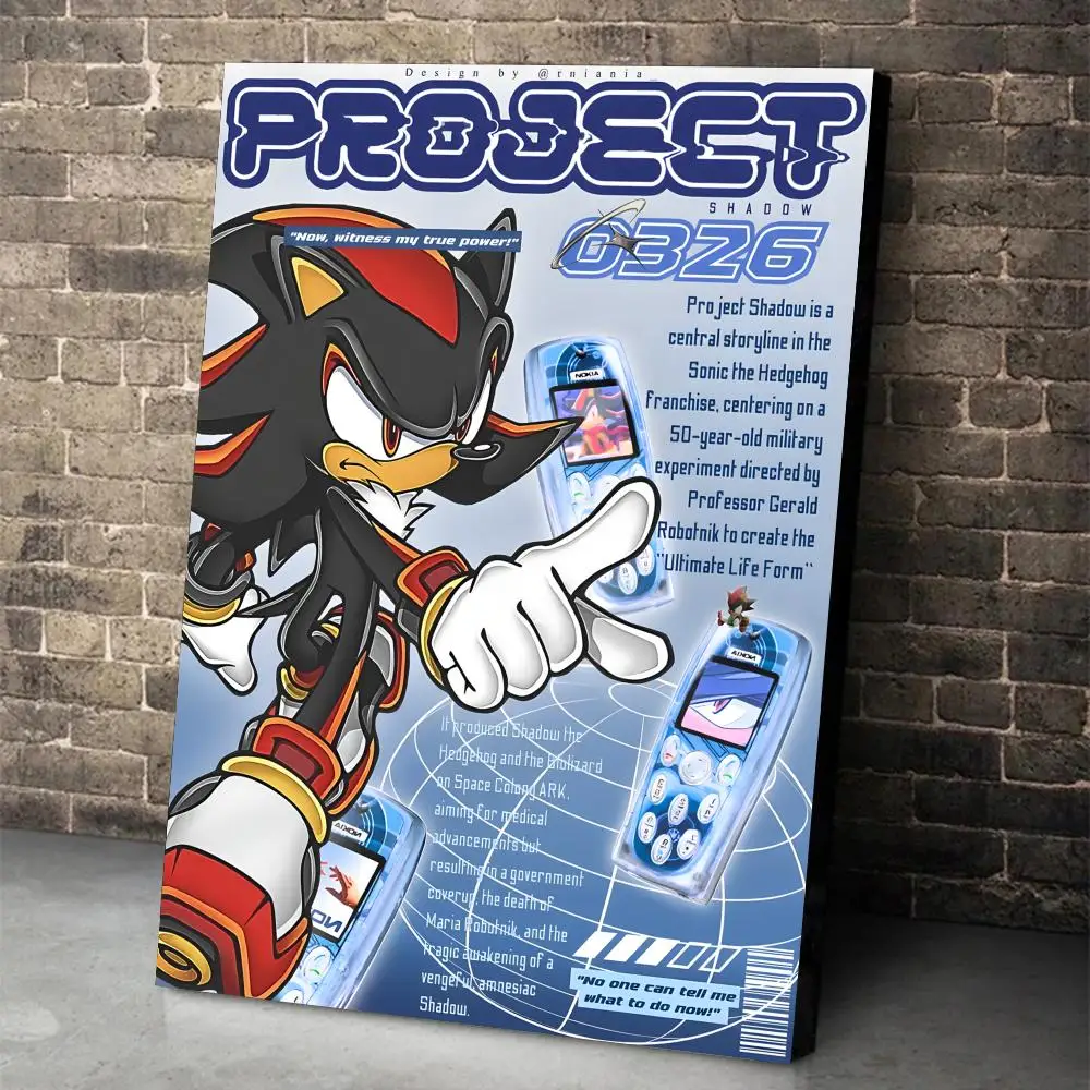Sonic The Hedgehog Poster-Aufkleber Wandbild Selbstklebende Dekoration für Schlafzimmer Wohnzimmer Zuhause HD-Wandaufkleber Geschenk – Detail 15