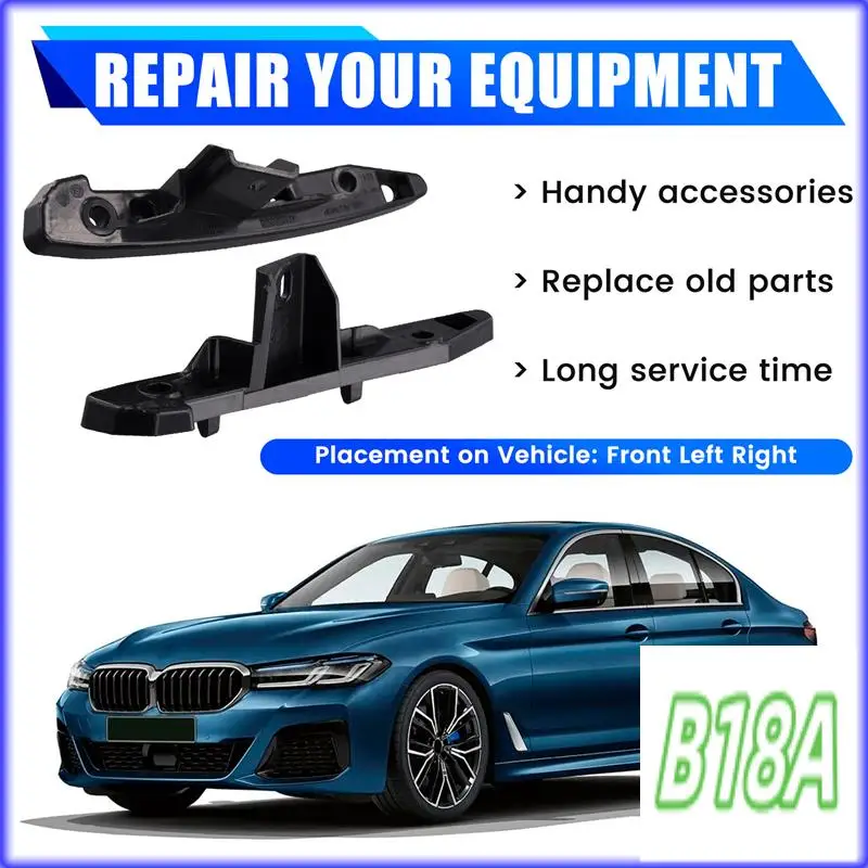 H5-1 زوج المصد الأمامي للسيارة قوس الأدلة السفلية 51119879295 51119879296 لسيارات BMW 5 Series G60 2023-دعم حامل القضيب الأمامي