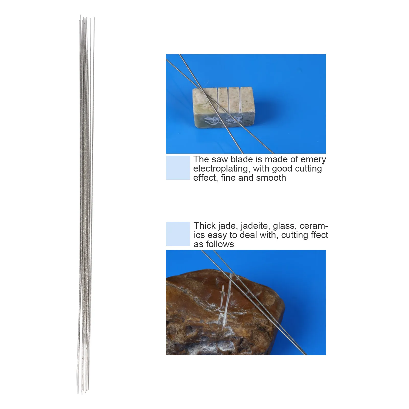 10pcs 1Mm Metal Wire Blade Emery Jade Amber Replacement Cutting Tool For Reciprocating Saw Durable Steel Blades High Quality - view 3