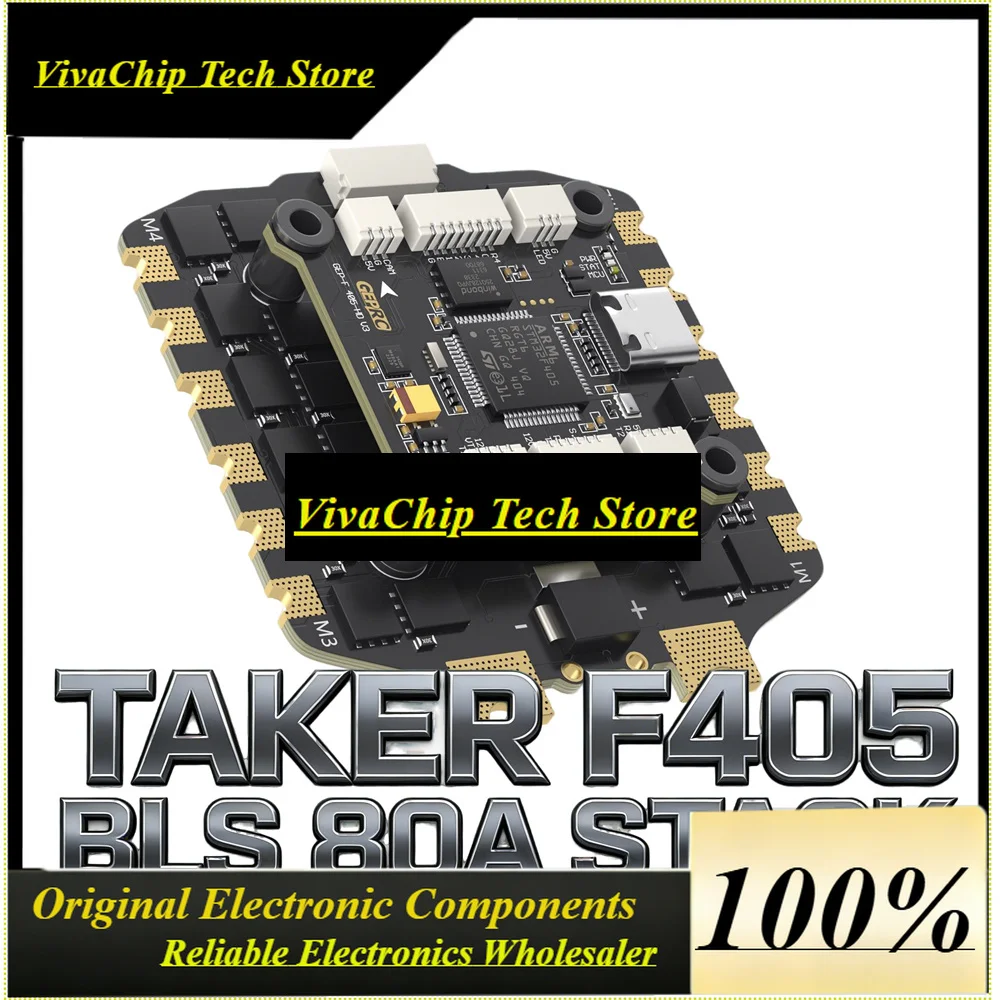 VIVaSGEPRC TAKER F405 BLS 80A 3-6S 30.5*30.5mm Stack GEP-F405-HD Flight Controller & BLS 80A 4IN1 ESC For RC FPV Drone