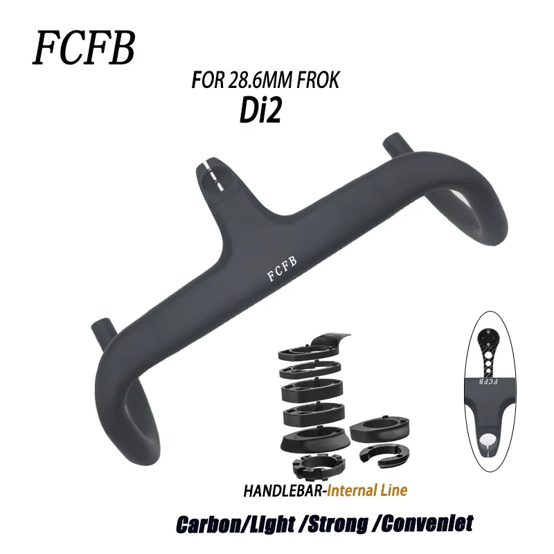 

FCFB Carbon handlebar 360-420mm Internal Wiring Integrated Handlebar stem 28.6mm fork with Bike spacer mount bike frame parts