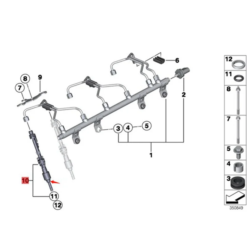 

AV36-13647639994 0261500172 For BMW Z4 X3 X1 528I 328I 320I 228I 2.0 GDI Engine Injector Accessories