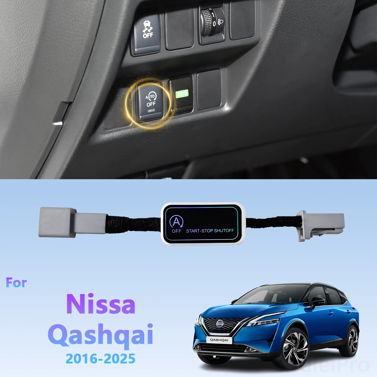 

Автоматический запуск и остановка для Nissan Qashqai J11 J12 2016-2025, автоматический запуск двигателя, система выключения устройства, датчик управления, штекер