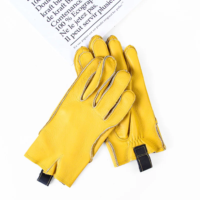 Luvas masculinas de couro macio