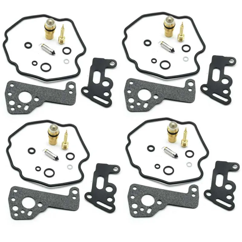 ヤマハ-vmax-1200-vmx1200-1985-2007-vmx-キャブレター再構築修理キットチャンバーガスケットシールフロートバルブパイロットネジ-4-セット