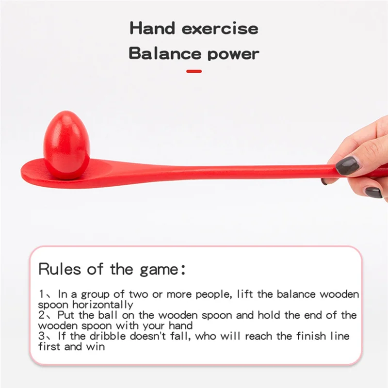 Juego de 6 huevos y 6 cucharas de juguete para niños, juguetes de equilibrio, juegos de equipo al aire libre, juegos interactivos para niños