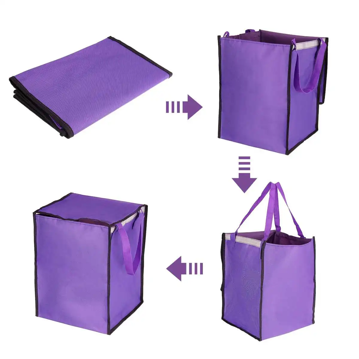 Shopping Trolley Bag Portable Folable Tote Bag Shopping Cart Grocery Bags With Wheels Rolling Grocery Cart Shopping Organizer